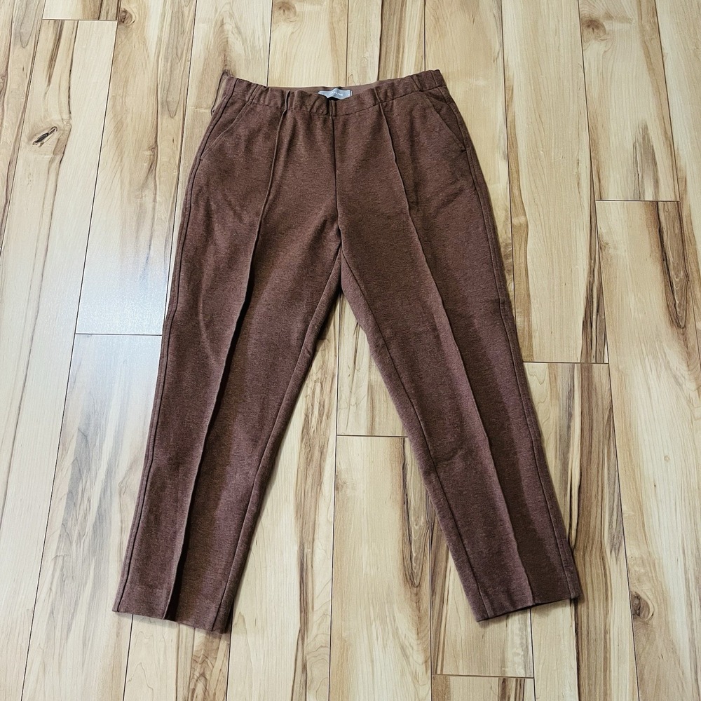 Everlane Womens The Dream Pant Cropped 24.5"Inseam Pull On Heather Auburn Sz M